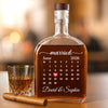 Custom First Christmas Whiskey Bottle - Personalized Anniversary Christmas Wedding Gifts For Husband And Wife, Him And Her, Wine, Bourbon, Whiskey Lovers - Cheers To Forever Love