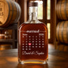 Custom First Christmas Whiskey Bottle - Personalized Anniversary Christmas Wedding Gifts For Husband And Wife, Him And Her, Wine, Bourbon, Whiskey Lovers - Cheers To Forever Love