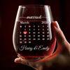 Custom First Christmas Wine Glass - Personalized Anniversary Christmas Wedding Gifts For Husband And Wife, Him And Her - Love Worth Toasting To
