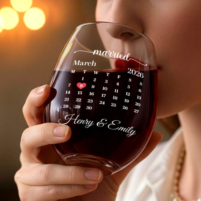 Custom First Christmas Wine Glass - Personalized Anniversary Christmas Wedding Gifts For Husband And Wife, Him And Her - Love Worth Toasting To