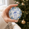 Custom Ceramic Ornament - Personalized Best Friend Christmas Birthday Gifts For Women, Besties, Sisters, BFF - Friends By Choice