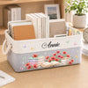Custom Storage Basket - Personalized Bookish Gifts For Book Lovers, Bookworms, Readers - Bloom With Grace Every Day