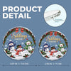 Custom Circle Glass Ornament - Personalized Christmas Birthday Gifts For Mom, Dad, Brother, Sister - Snow Much Sibling Love