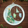 Custom Long Distance Acrylic Ornament - Personalized Christmas Birthday Gifts For Mom, Dad, Brother, Sister - Love Keeps Us Close Always
