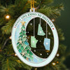 Custom Long Distance Acrylic Ornament - Personalized Christmas Birthday Gifts For Mom, Dad, Brother, Sister - Love Keeps Us Close Always