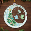 Custom Long Distance Acrylic Ornament - Personalized Best Friend Christmas Birthday Gifts For Women, Besties, Sisters, BFF - Sisters Across The Map