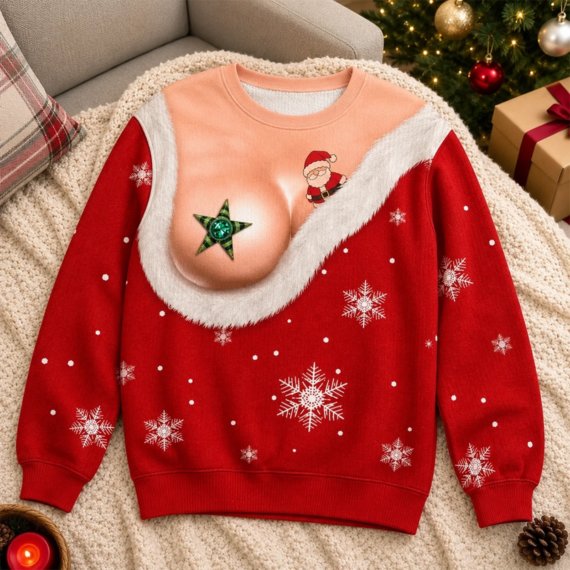 Custom Funny Ugly Sweatshirt - Personalized Christmas Birthday Gifts For Husband, Son, Grandson, Brother, Grandpa, Dad, Yourself - Merry And Slightly Unhinged