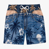Custom Funny Men Swim Trunks - Personalized Summer Vacation And Travel Gifts For Husband, Son, Grandson, Brother, Grandpa, Dad, Yourself - Party Hard Under The Sun