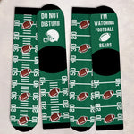 Custom Football Crew Socks - Personalized Birthday Gifts For Football Lovers, Sports Fans, Sports Lovers - Quiet Please Game Day Today