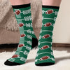 Custom Football Crew Socks - Personalized Birthday Gifts For Football Lovers, Sports Fans, Sports Lovers - Quiet Please Game Day Today