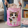 Custom Photo Laundry Basket - Personalized Birthday Gifts For Dog Cat Lovers, Dog Dad And Mom, Cat Owners - Happy Paws
