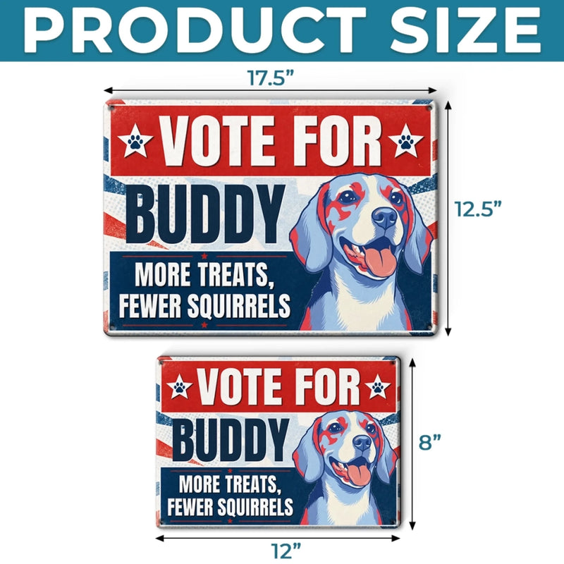 Custom Photo Home Decor Metal Sign - Personalized  Birthday Gifts For Dog Cat Lovers, Dog Dad And Mom, Cat Owners - Vote For Pawsitive Change