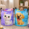 Custom Laundry Basket - Personalized Birthday Gifts For Dog Cat Lovers, Dog Dad And Mom, Cat Owners - Store With Pet Love