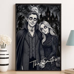Custom Photo Vampire Vertical Poster - Personalized Halloween Anniversary Wedding Gifts For Husband And Wife, Him And Her - Love Bites, Forever Ours