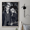 Custom Photo Vampire Vertical Poster - Personalized Halloween Anniversary Wedding Gifts For Husband And Wife, Him And Her - Love Bites, Forever Ours