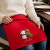 Custom Snowman Cotton Napkin - Personalized Christmas Birthday Gifts For Mom, Dad, Brother, Sister - Merry Moments Together