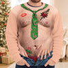 Custom Funny Ugly Sweatshirt - Personalized Christmas Birthday Gifts For Husband, Son, Grandson, Brother, Grandpa, Dad, Yourself - Too Naughty For The Nice List
