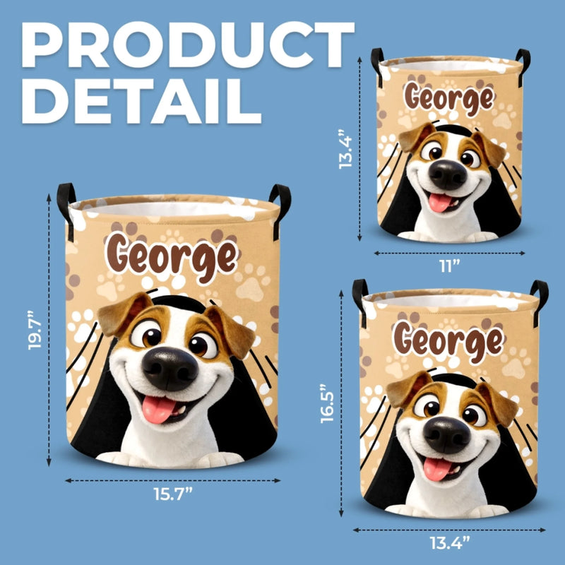 Custom Laundry Basket - Personalized Birthday Gifts For Dog Cat Lovers, Dog Dad And Mom, Cat Owners - Sweet Furry Corner