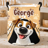 Custom Laundry Basket - Personalized Birthday Gifts For Dog Cat Lovers, Dog Dad And Mom, Cat Owners - Sweet Furry Corner