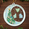 Custom Long Distance Acrylic Ornament - Personalized Christmas Birthday Gifts For Mom, Dad, Brother, Sister - Bound Together By Endless Love