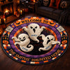 Custom 3D Ghost Vortex Quilted Round Mat - Personalized Halloween Decor Birthday Gifts For Mom, Dad, Brother, Sister - Our Kind Of Family Gathering