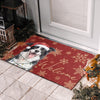 Custom Photo Home Decor Decorative Mat - Personalized  Christmas Birthday Gifts For Dog Cat Lovers, Dog Dad And Mom, Cat Owners - Paws And Holiday Cheer