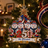 Custom Acrylic Ornament - Personalized America 250th Anniversary Christmas Gifts For Mom, Grandma, Dad, Grandpa - United In Love Proud In Spirit