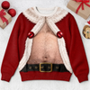 Custom Funny Ugly Sweatshirt - Personalized Christmas Birthday Gifts For Husband, Son, Grandson, Brother, Grandpa, Dad, Yourself - Santa’s Favorite Bad Decision