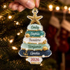 Custom Sea Glass Acrylic Ornament - Personalized Christmas Birthday Gifts For Mom, Dad, Brother, Sister - Holiday Cheer Starts With Family