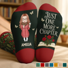 Custom Shh I'm Reading Crew Socks - Personalized Bookish Gifts For Book Lovers, Bookworms, Readers - Stories Never Grow Old