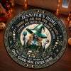 Custom 3D Witch Quilted Round Mat - Personalized Halloween Decor Birthday Gifts For Witch, Wife, Daughter, Besties, Sisters, Granddaughter, Grandma, Mom, Yourself - Bewitched By The Night