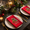 Custom Snowman Cotton Napkin - Personalized Christmas Birthday Gifts For Mom, Dad, Brother, Sister - Gathered Together With Joy