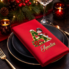 Custom Snowman Cotton Napkin - Personalized Christmas Birthday Gifts For Mom, Dad, Brother, Sister - Gathered Together With Joy