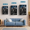 Custom Photo Vertical Canvas - Personalized Halloween Decor Birthday Gifts For Mom, Dad, Brother, Sister - Love Lives In The Shadows