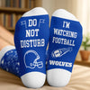 Custom Football Crew Socks - Personalized Christmas Birthday Football Gifts For Football Lovers, Sports Fans, Sports Lovers - Game Day Essential