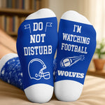 Custom Football Crew Socks - Personalized Christmas Birthday Football Gifts For Football Lovers, Sports Fans, Sports Lovers - Game Day Essential