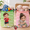 Custom Photo Laundry Basket - Personalized Birthday Gifts For Kids - Clean Room Happy Little Heart