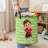 Custom Photo Laundry Basket - Personalized Birthday Gifts For Kids - Clean Room Happy Little Heart