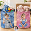 Custom Photo Laundry Basket - Personalized Birthday Gifts For Kids - Little Moments Full Of Joy