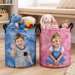 Custom Photo Laundry Basket - Personalized Birthday Gifts For Kids - Little Moments Full Of Joy
