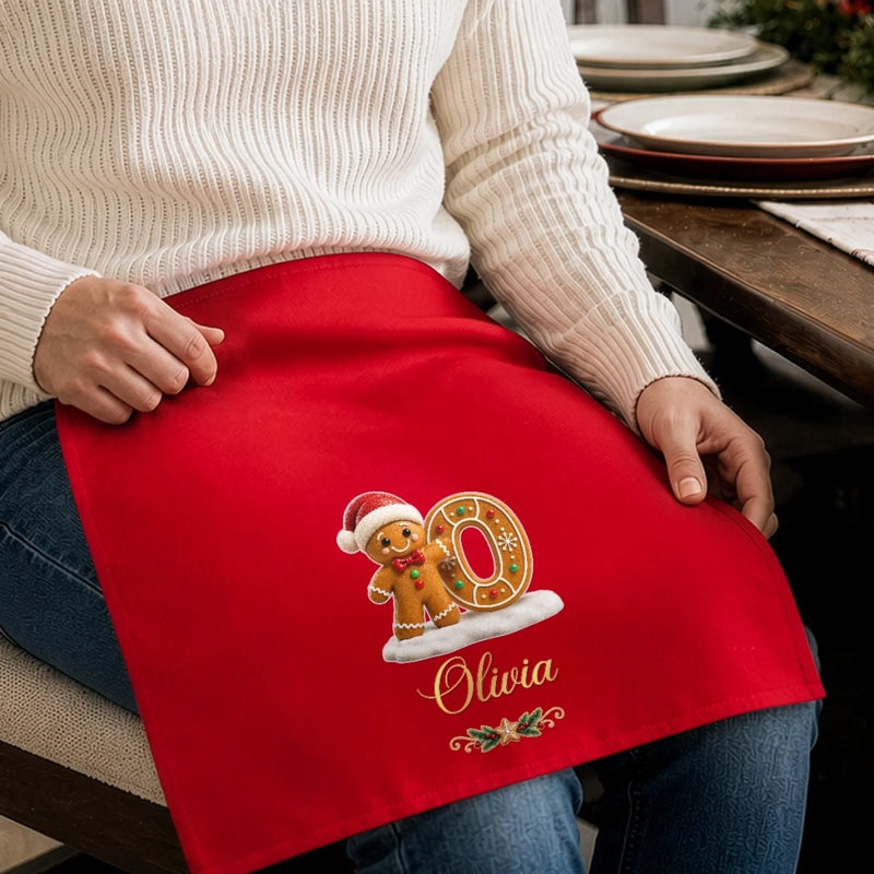 Custom Gingerbread Cotton Napkin - Personalized Christmas Birthday Gifts For Mom, Dad, Brother, Sister - Baking Spirits Bright