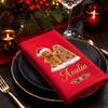 Custom Gingerbread Cotton Napkin - Personalized Christmas Birthday Gifts For Mom, Dad, Brother, Sister - Baking Spirits Bright