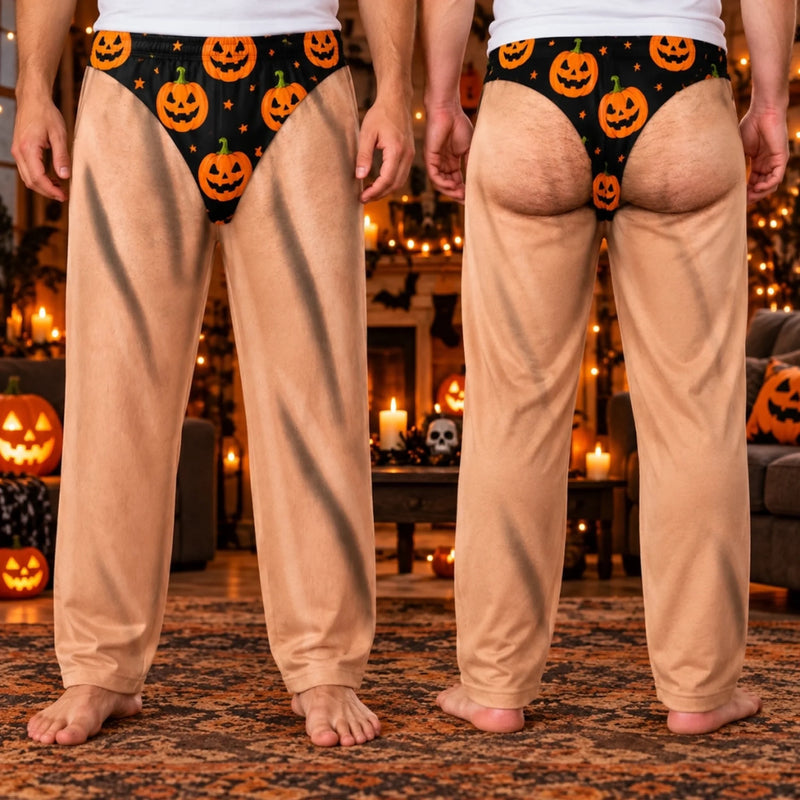 Custom Funny Pajama Pants - Personalized Halloween Birthday Gifts For Husband, Son, Grandson, Brother, Grandpa, Dad, Yourself - Spooky Season Is Finally Here