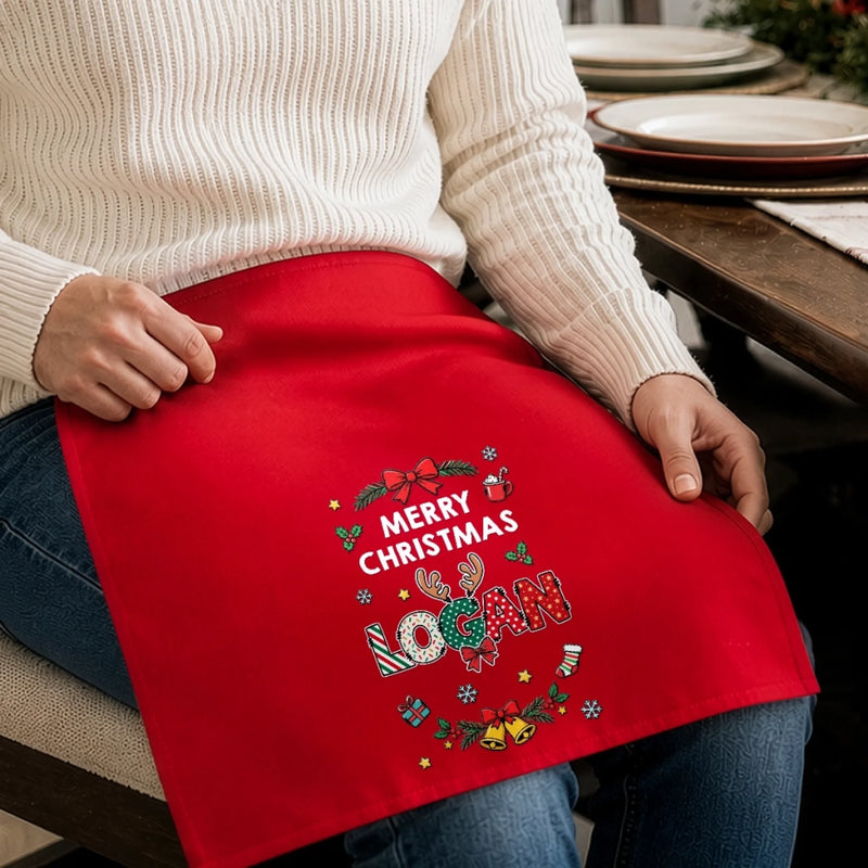 Custom Cotton Napkin - Personalized Christmas Birthday Gifts For Mom, Dad, Brother, Sister - Together Feels Like Holiday Magic