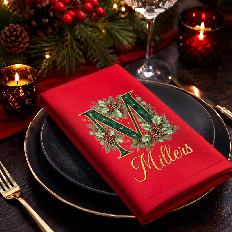 Custom Cotton Napkin - Personalized Christmas Birthday Gifts For Mom, Dad, Brother, Sister - Family Traditions Full Of Love