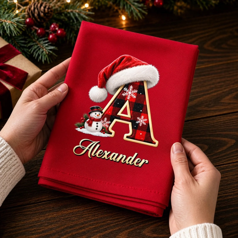 Custom Cotton Napkin - Personalized Christmas Birthday Gifts For Mom, Dad, Brother, Sister - Joy Grows When We Gather