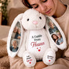 Custom Photo Heart Bunny Plush - Personalized  Memorial Sympathy Gifts For Loss Of Mom, Dad, Grandma, Grandpa - Carried In My Heart Forever