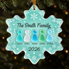 Custom Sea Glass Acrylic Ornament - Personalized Christmas Birthday Gifts For Mom, Dad, Brother, Sister - Love Makes Christmas Complete