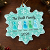 Custom Sea Glass Acrylic Ornament - Personalized Christmas Birthday Gifts For Mom, Dad, Brother, Sister - Love Makes Christmas Complete