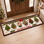 Custom Runner Rug - Personalized Christmas Birthday Gifts For Mom, Dad, Brother, Sister - Blessed Home Full Of Happiness